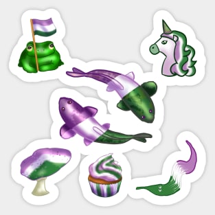 GenderQueer LGBTQ Sticker Pack Sticker